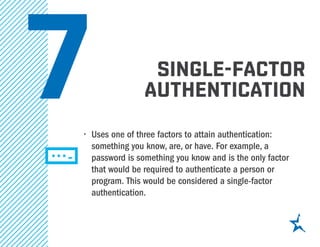 One Factor Authentication Example Authentication Best Practices | PDF
