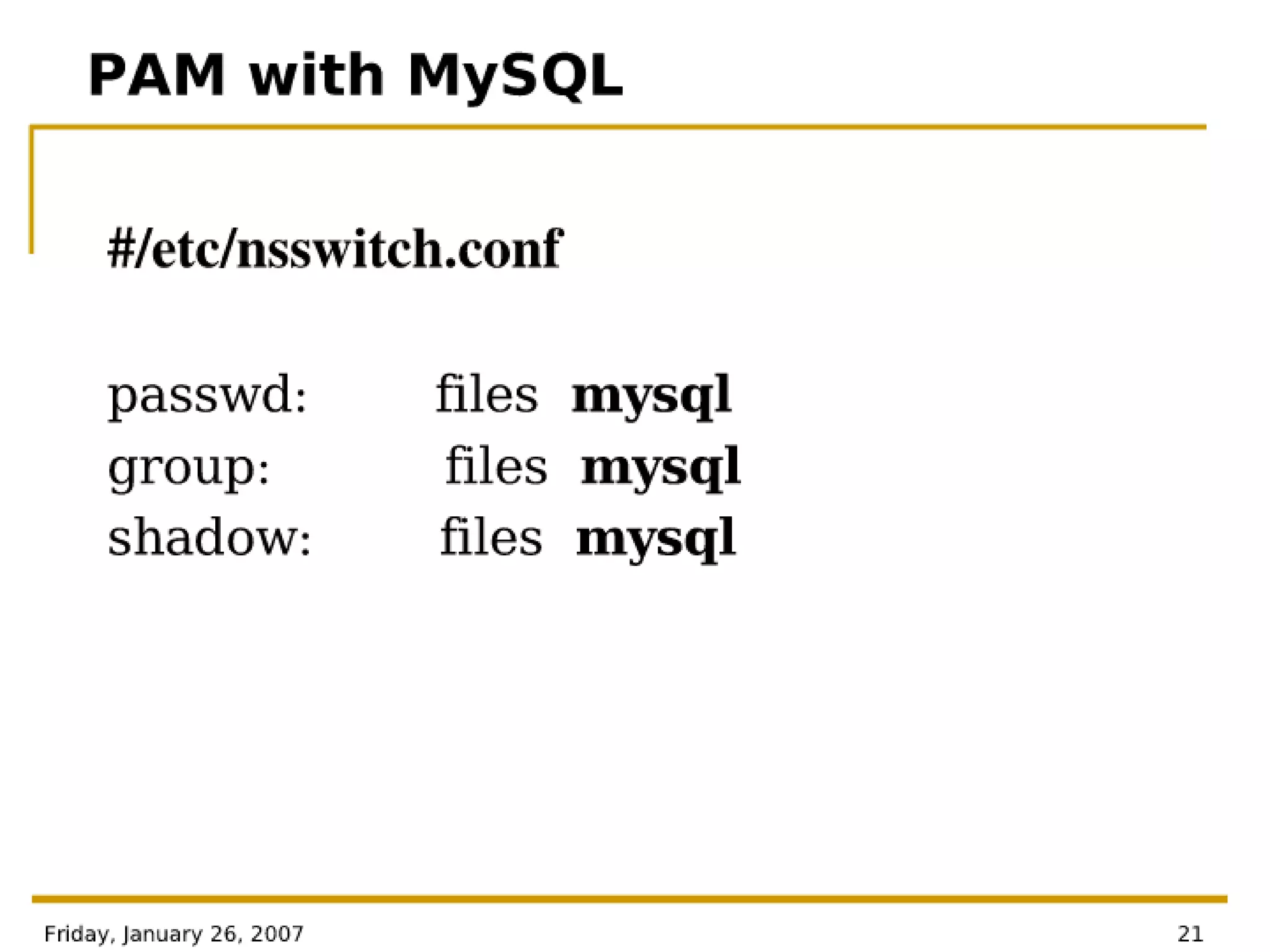 Authentication Modules For Linux - PAM Architecture