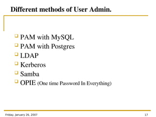 Authentication Modules For Linux - PAM Architecture