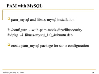 Authentication Modules For Linux - PAM Architecture