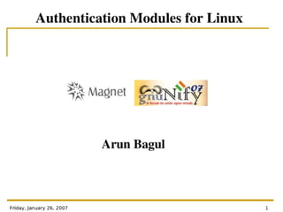 Authentication Modules For Linux - PAM Architecture