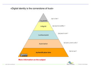 «Digital identity is the cornerstone of trust» More information on the subject 