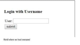 World where we trust everyone!