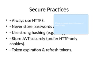 Authentication Flow with visual representation | PPTX