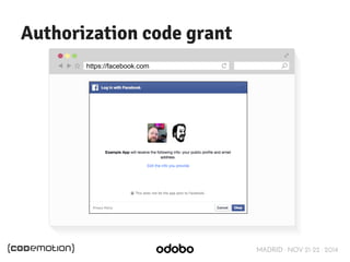 MADRID · NOV 21-22 · 2014 
Authorization code grant 
hhttttpp:s/://m/faycSeebrvoeorkA.cpopm.com 
 