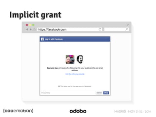 MADRID · NOV 21-22 · 2014 
Implicit grant 
hhttttpp:s/://m/faycSeebrvoeorkA.cpopm.com 
 