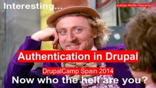 Authentication in Drupal 8
Juampy Novillo Requena
DrupalCamp Spain 2014
 