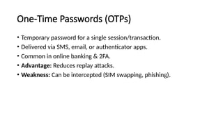 Authentication Mechanisms in information security | PPTX