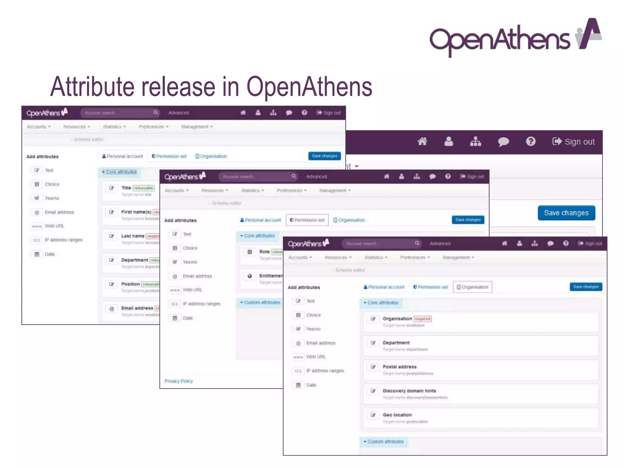 www.openathens.org
Attribute release in OpenAthens
 