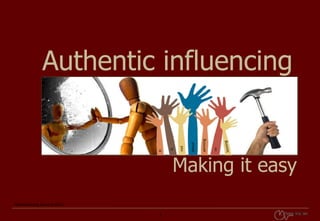 winning

about

not

It

Authentic influencing

Making it easy
Nels Karsvang January 2014.

1

 