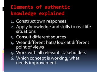 Authentic learning | PPTX