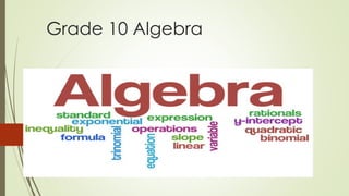 Grade 10 Algebra
 