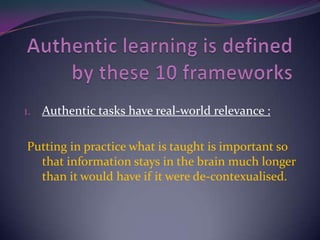 Authentic learning presentation1 | PPTX