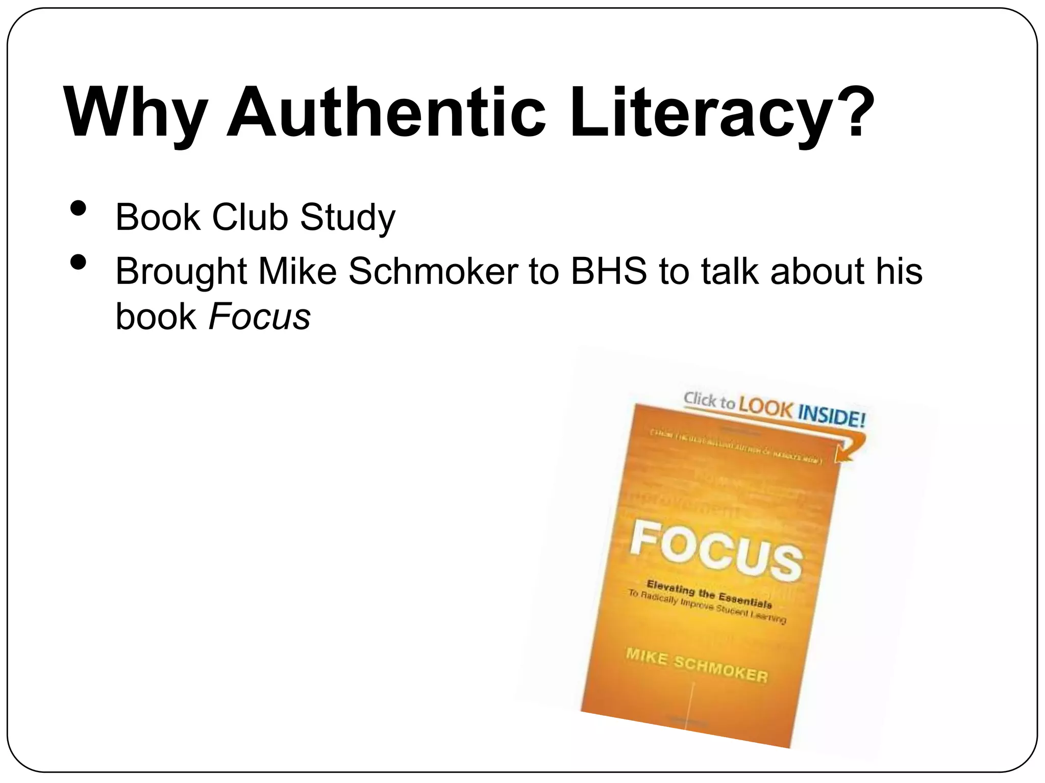 Authentic Literacy Pptx
