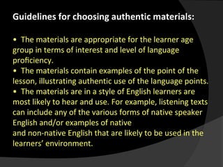 Authentic materials | PPT