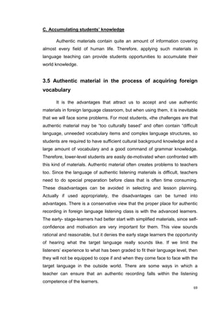 Reading Material: Authentic Materials in Vocabulary Teaching | PDF