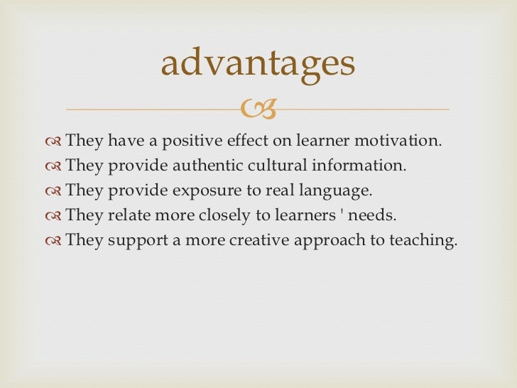 Authentic materials vs non authentic materials