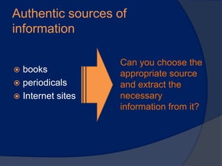 Authentic Sources | PPTX