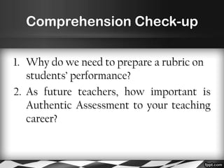 Authentic Tasks | PPTX