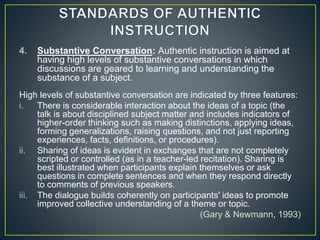 Authentic teaching & learning methods | PPTX