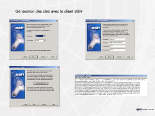 Génération des clés avec le client SSH 