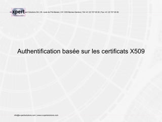Authentification basée sur les certificats X509 