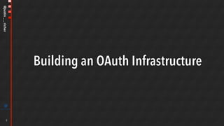@justin__richer
Building an OAuth Infrastructure
2
 