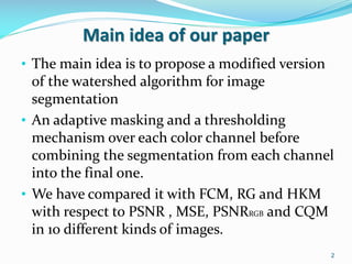Segmentation of Color Image using Adaptive Thresholding and Masking ...