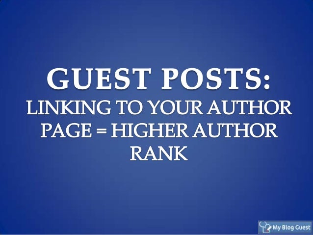 Author Rank and Guest Blogging Slide 8