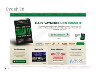 Crush It!
33 ©2013 Denise Wakeman, The Blog Squad LLC • Do NOT distribute
 
