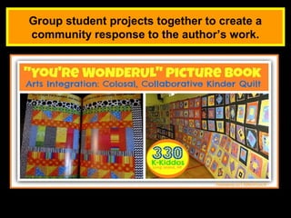 Group student projects together to create a
community response to the author’s work.
 