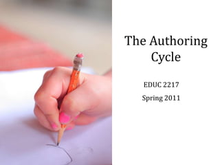 The Authoring Cycle EDUC 2217 Spring 2011 