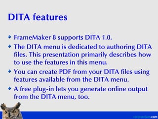 Authoring Dita In Frame Maker