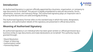 Authorized Signatory Format: A Complete Guide | PPTX