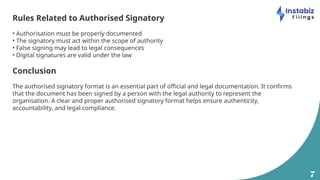 Authorized Signatory Format: A Complete Guide | PPTX