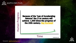 Source: waitbutwhy.com
Because of the ‘Law of Accelerating
Returns’ the 21st century will
achieve 1,000 times the progress of
the 20th century. Ray Kurzweil
 