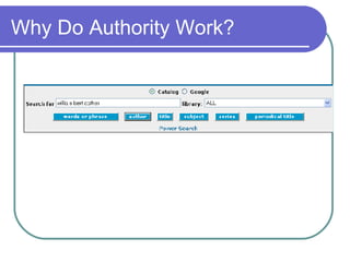 Why Do Authority Work? 