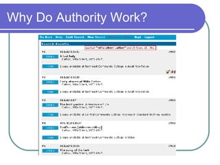 Why Do Authority Work? 