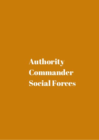 Authority 
Commander 
Social Forces 
 