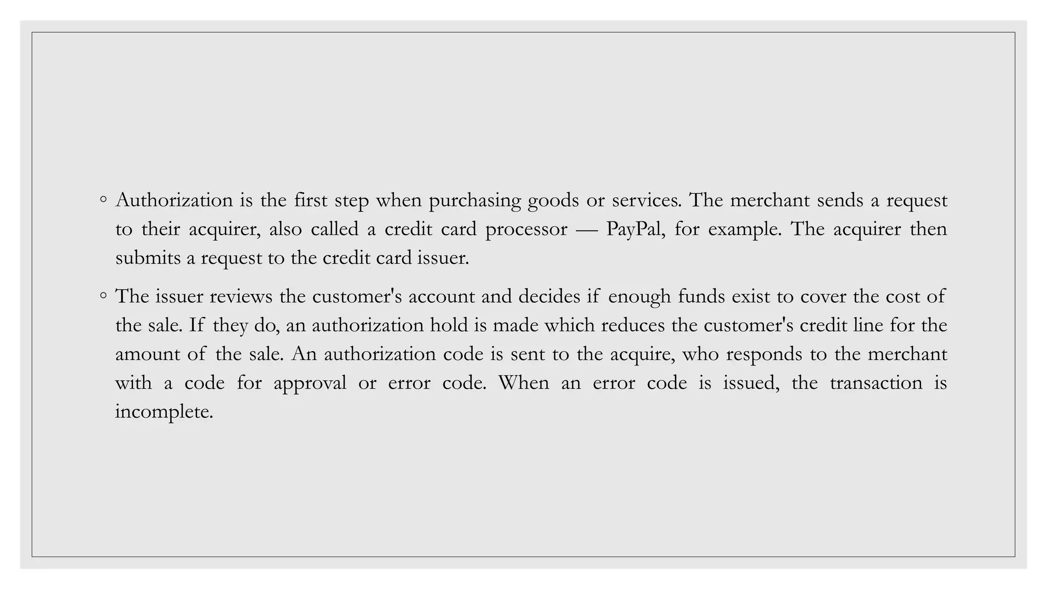 Transaction Authorization Text Example Authorization | PPTX