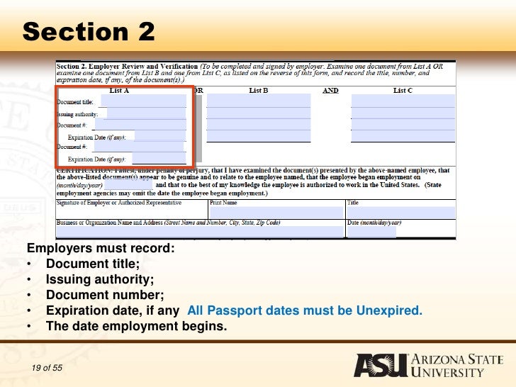 Authorization to Complete I-9 Forms