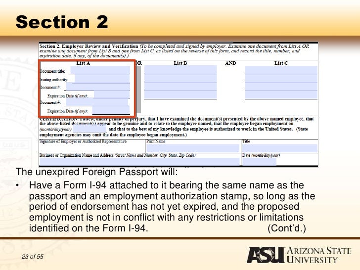 Authorization to Complete I-9 Forms