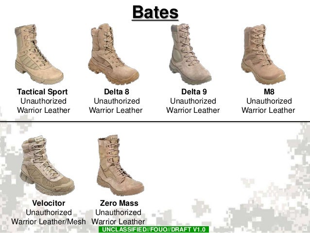 Authorized Army Boots - Draft