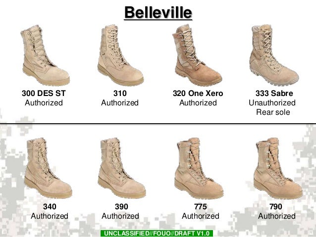 Authorized Army Boots - Draft