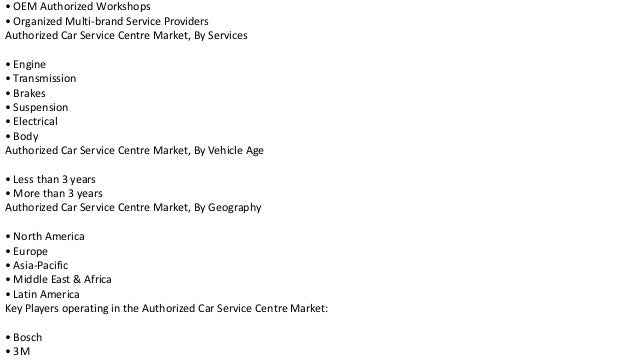 Authorized Car Service Centre Market