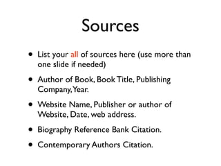 Author Project Format | KEY