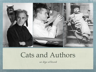 Cats and Authors
no dogs allowed
 