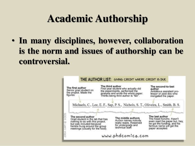 authorship on research papers