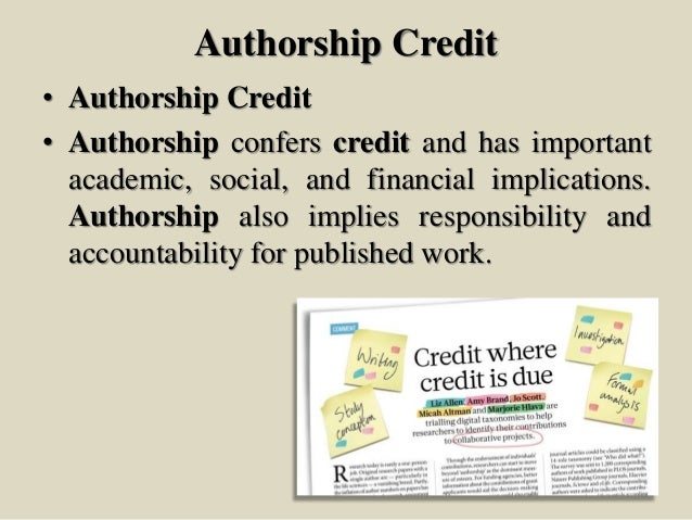 Authorship order research papers