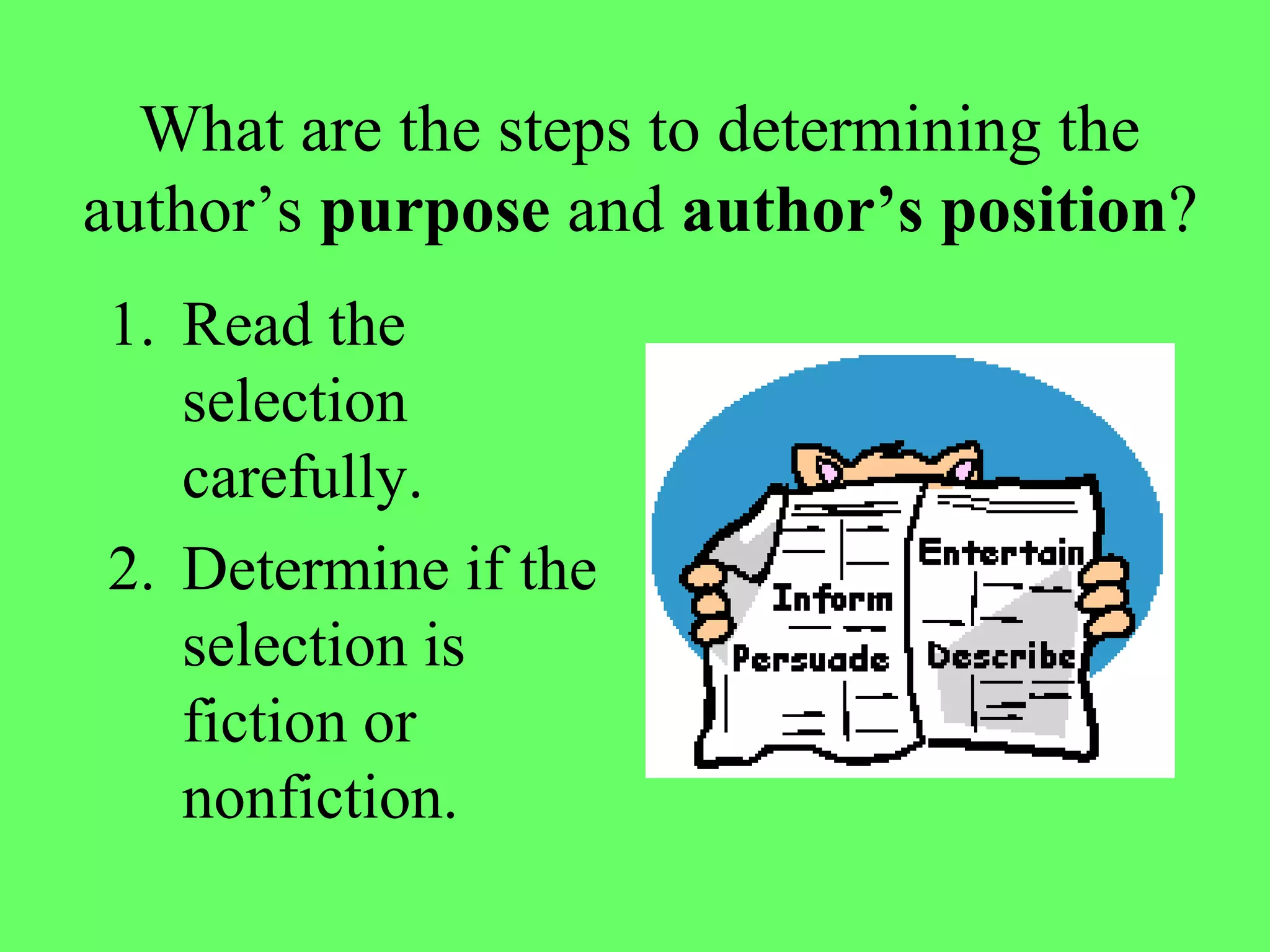 Authors Purpose and Position | PPT